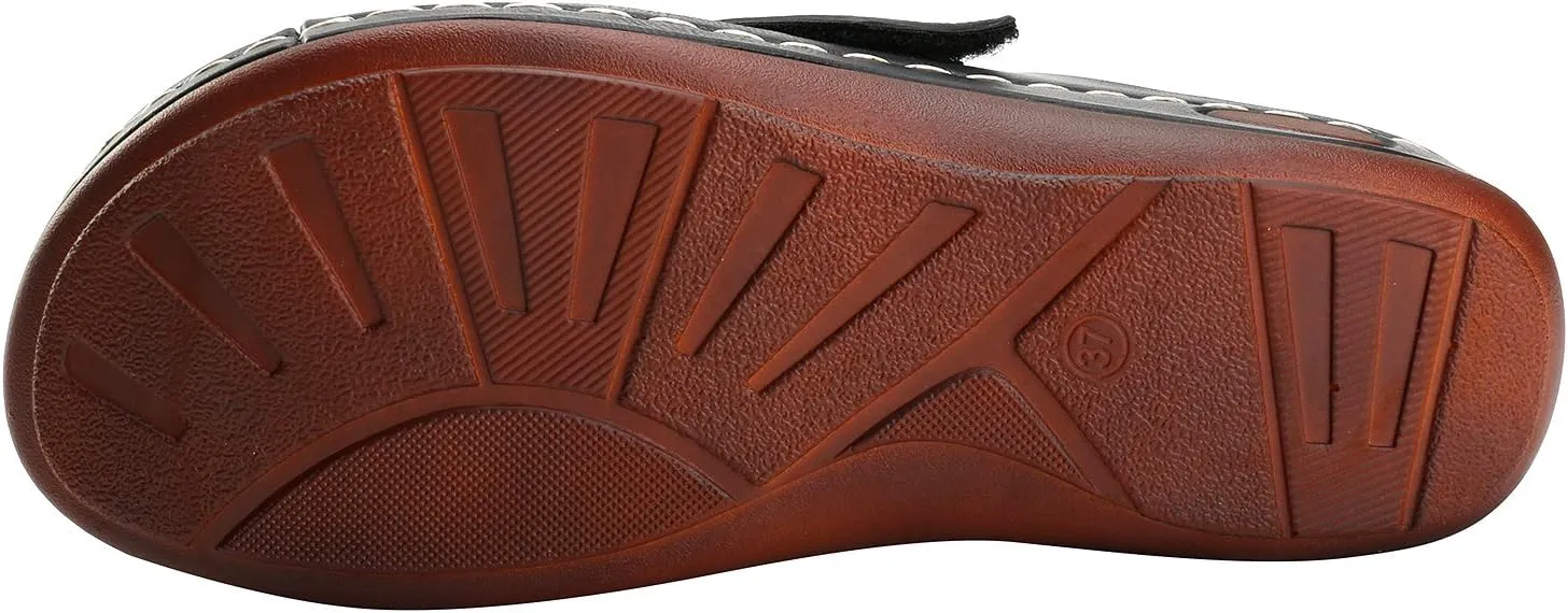 Alexis Leroy Comfortable Insole Buckle Strap Vamp Women's Wedge Sandals