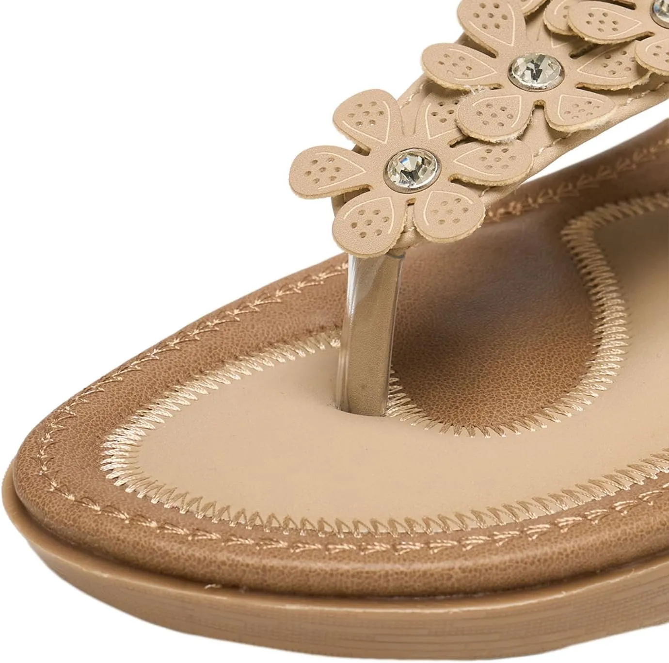Alexis Leroy Summer Women's Casual Thong Sandal with Ankle Strap Flip Flop Sandals