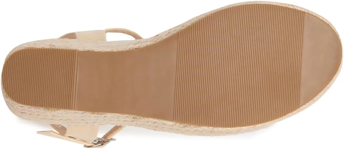 Alexis Leroy Wedge Heel Cut-Out Vamp Peep Toe Slingback Women's Sandals