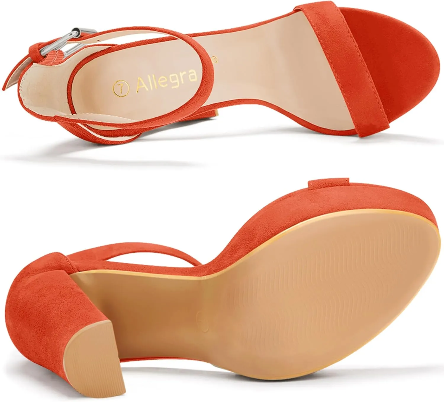 Allegra K Women's Platform High Heel Ankle Strap Chunky Heels Sandals