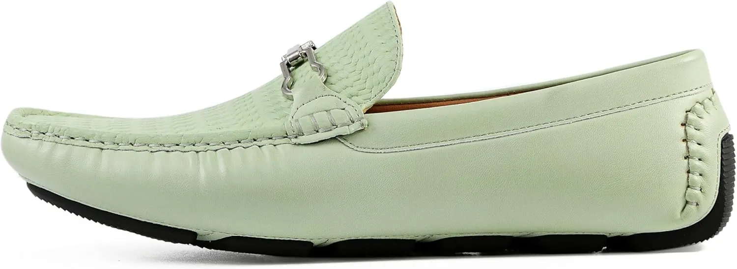 Amali Cola - Driving Moccasins for Men – Mens Slip On Loafers, Moccasins, Slip-on Dress Shoes - Driving Loafers with Matching Color Bit