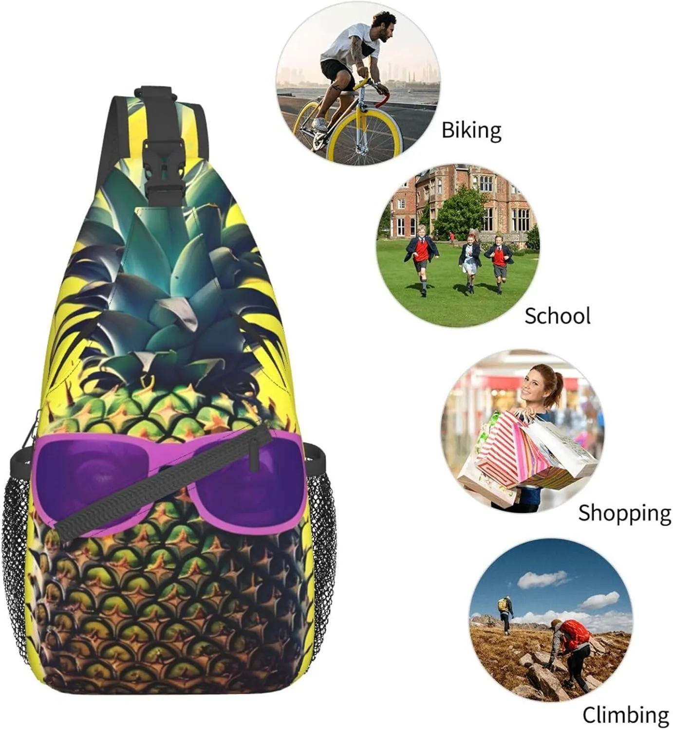 American Flag With Cowboy Boots Unisex Casual Diagonal Chest Bag,Multipurpose Crossbody Shoulder Bag Hiking Daypack