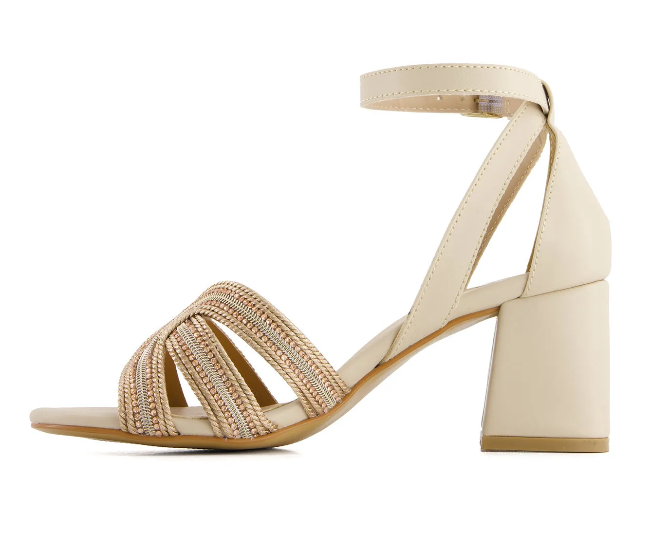Andrea Women's Medium Heel Ankle Strap Sandals 65167