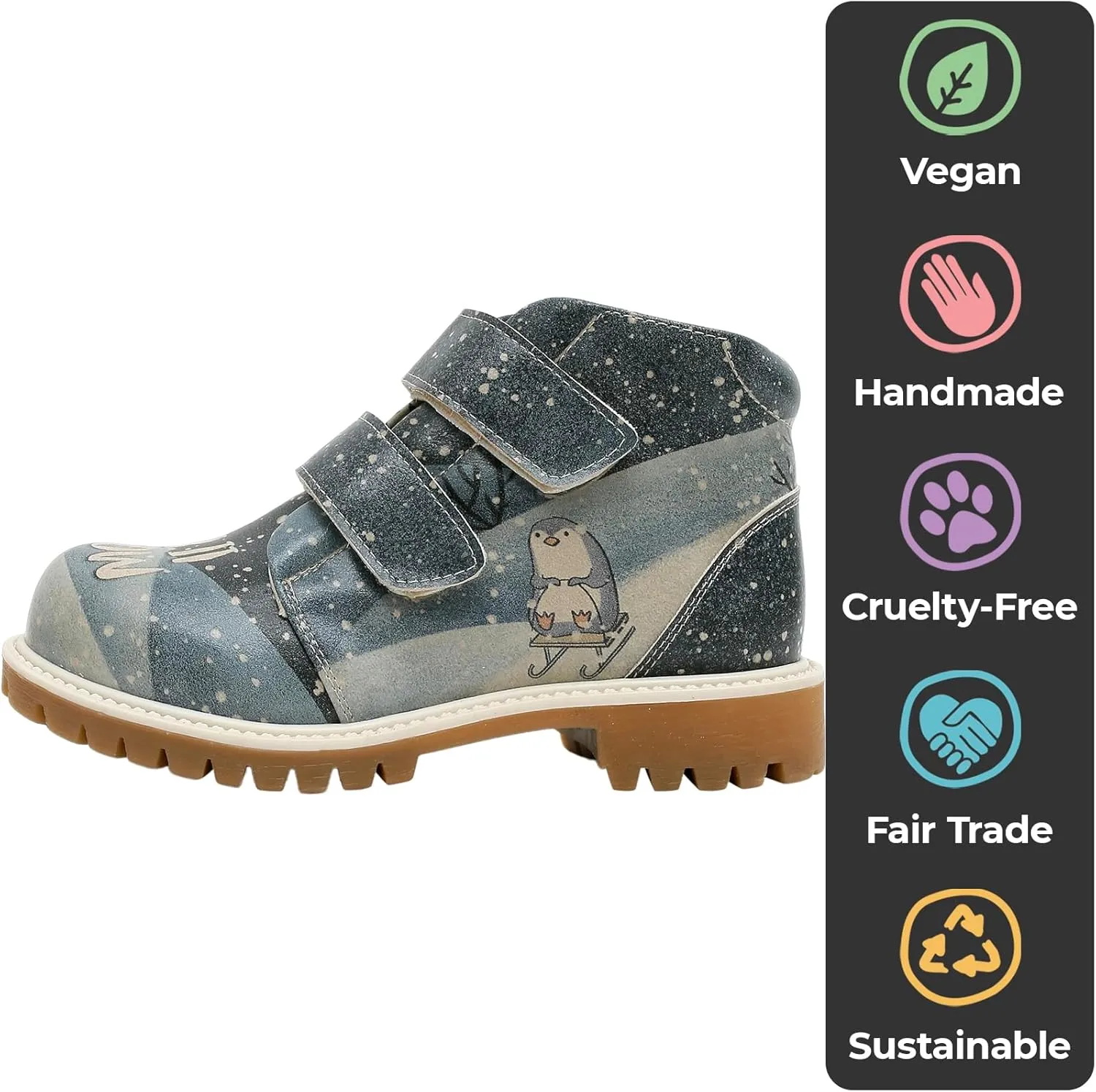 Ankle Boots for Kids - Vegan Leather and Unique Design Winter Boots for Kids