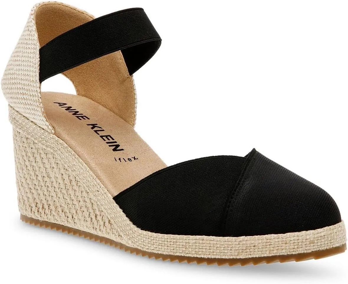 Anne Klein Womens Zuri Woven Slingback Sandals