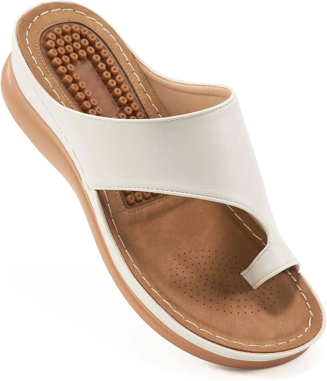 Aomigoct Sandals for Women Wedge Shoes: Comfortable Orthopedic Sandals Womens Dressy Summer Flip Flops Casual Walking Wedges