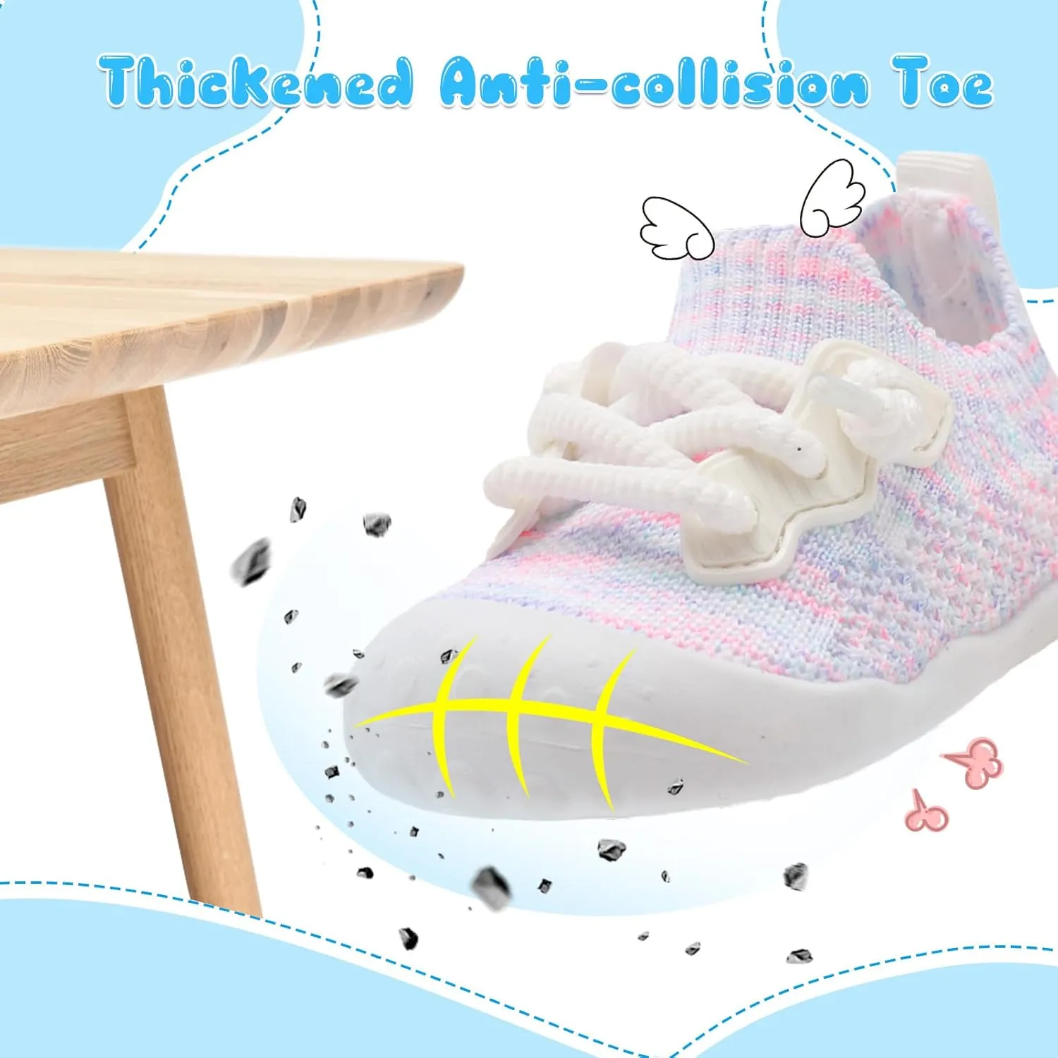 BARERUN Baby Shoes Baby First Walking Shoes Infant Sneakers Wide Barefoot Slip on Soft Sole Boys Girls Crib Shoe Toddler Breathable Lightweight House Socks