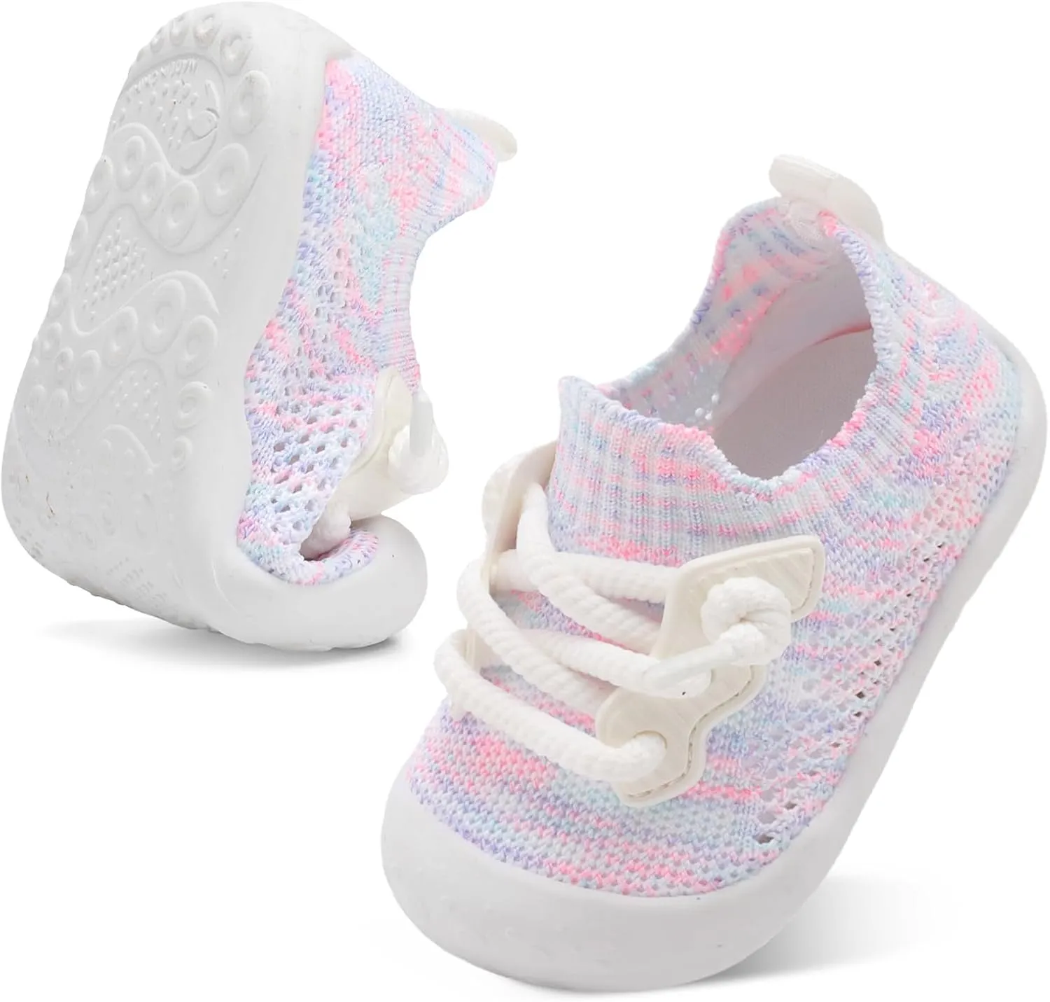 BARERUN Baby Shoes Baby First Walking Shoes Infant Sneakers Wide Barefoot Slip on Soft Sole Boys Girls Crib Shoe Toddler Breathable Lightweight House Socks