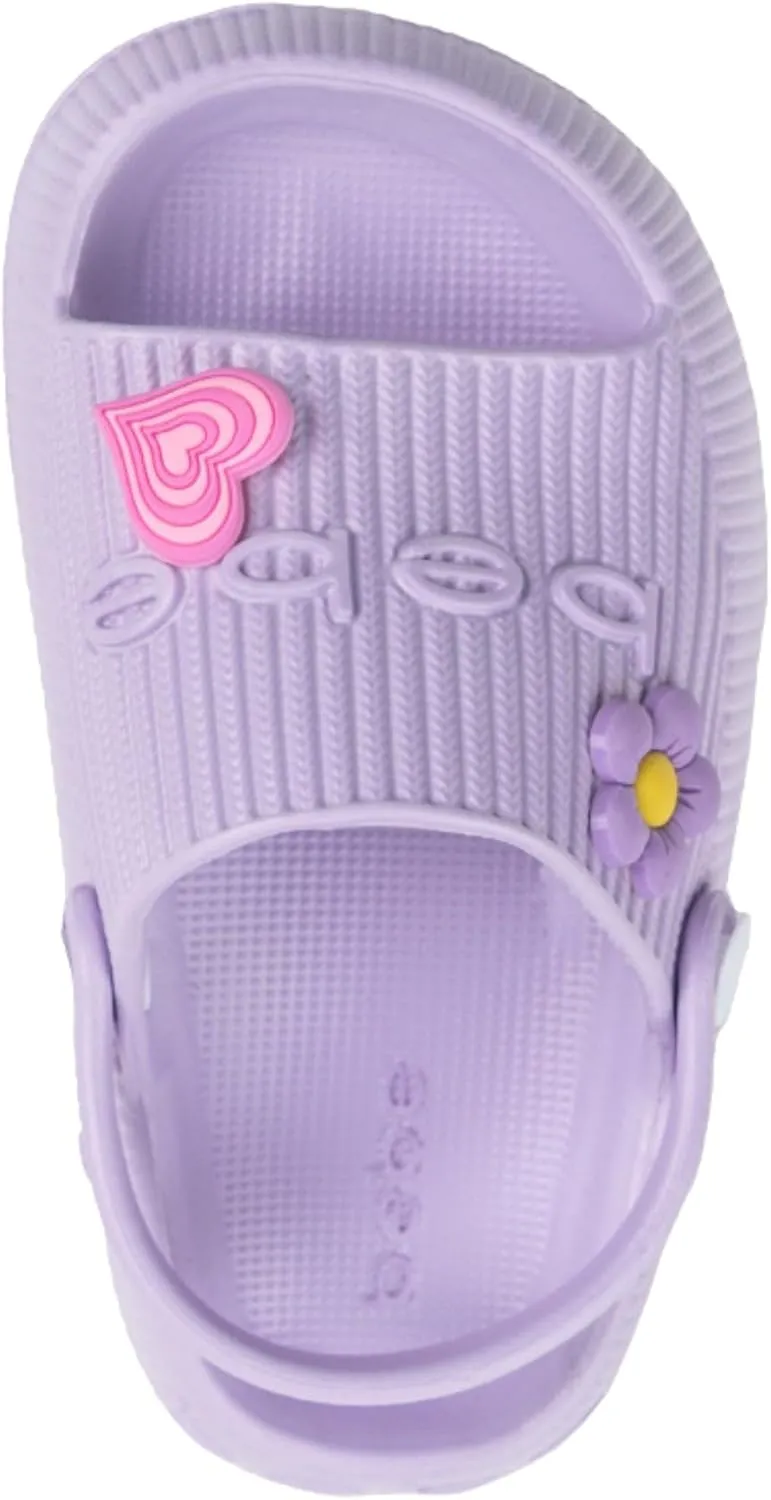 bebe Girls' Sandals - Comfortable Slides for Kids, Slip on Shoes for Girls (Toddler)