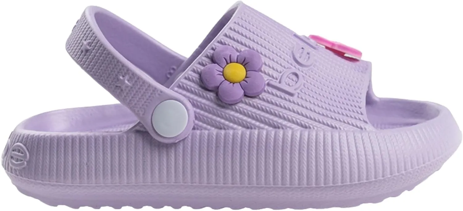 bebe Girls' Sandals - Comfortable Slides for Kids, Slip on Shoes for Girls (Toddler)
