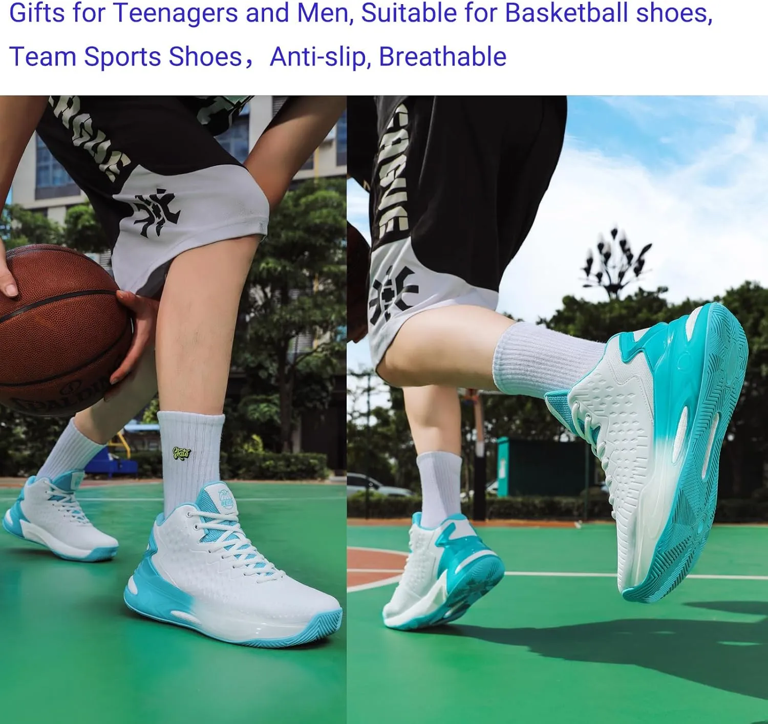 Beita High Upper Basketball Shoes for Men Sneakers Breathable Sports Shoes Anti Slip