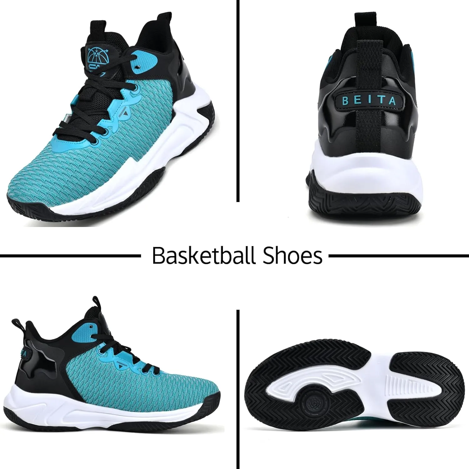 Beita High Upper Basketball Shoes for Men Sneakers Breathable Sports Shoes Anti Slip