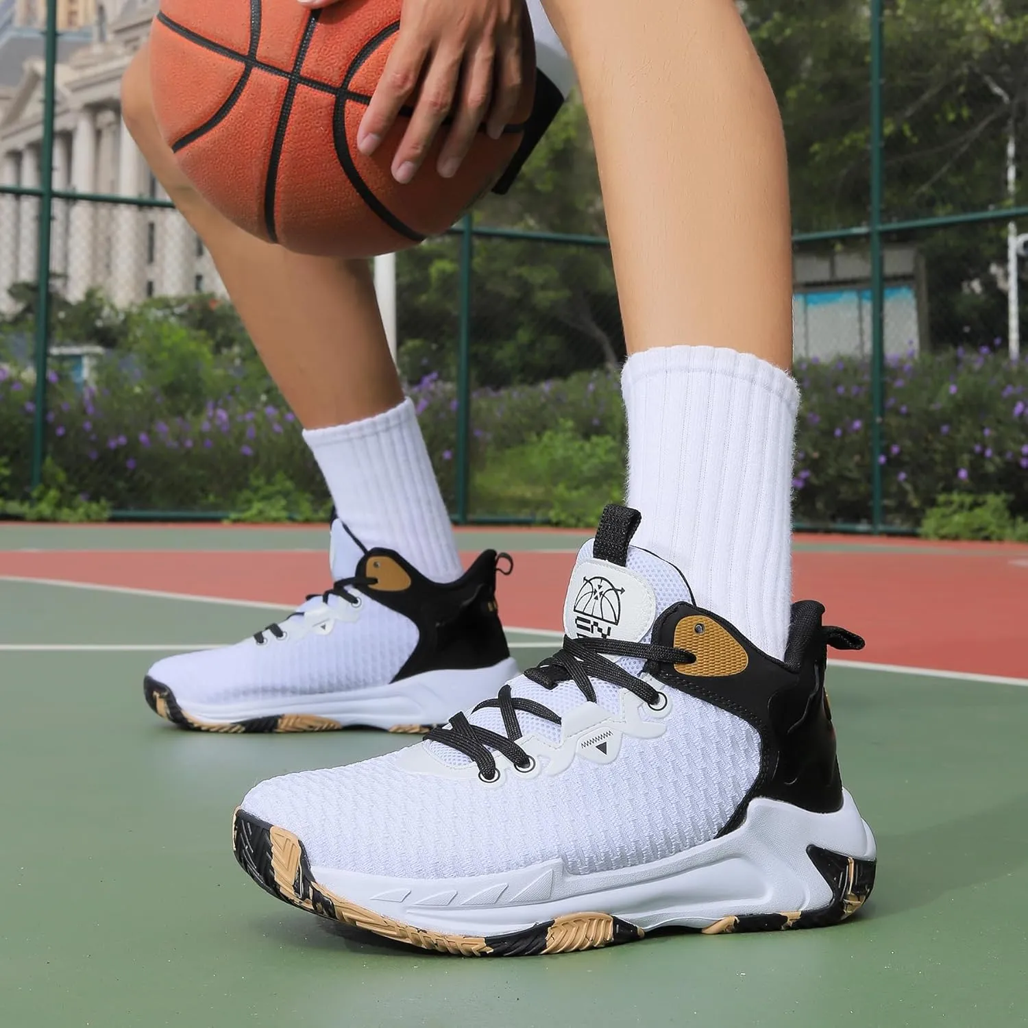 Beita High Upper Basketball Shoes for Men Sneakers Breathable Sports Shoes Anti Slip