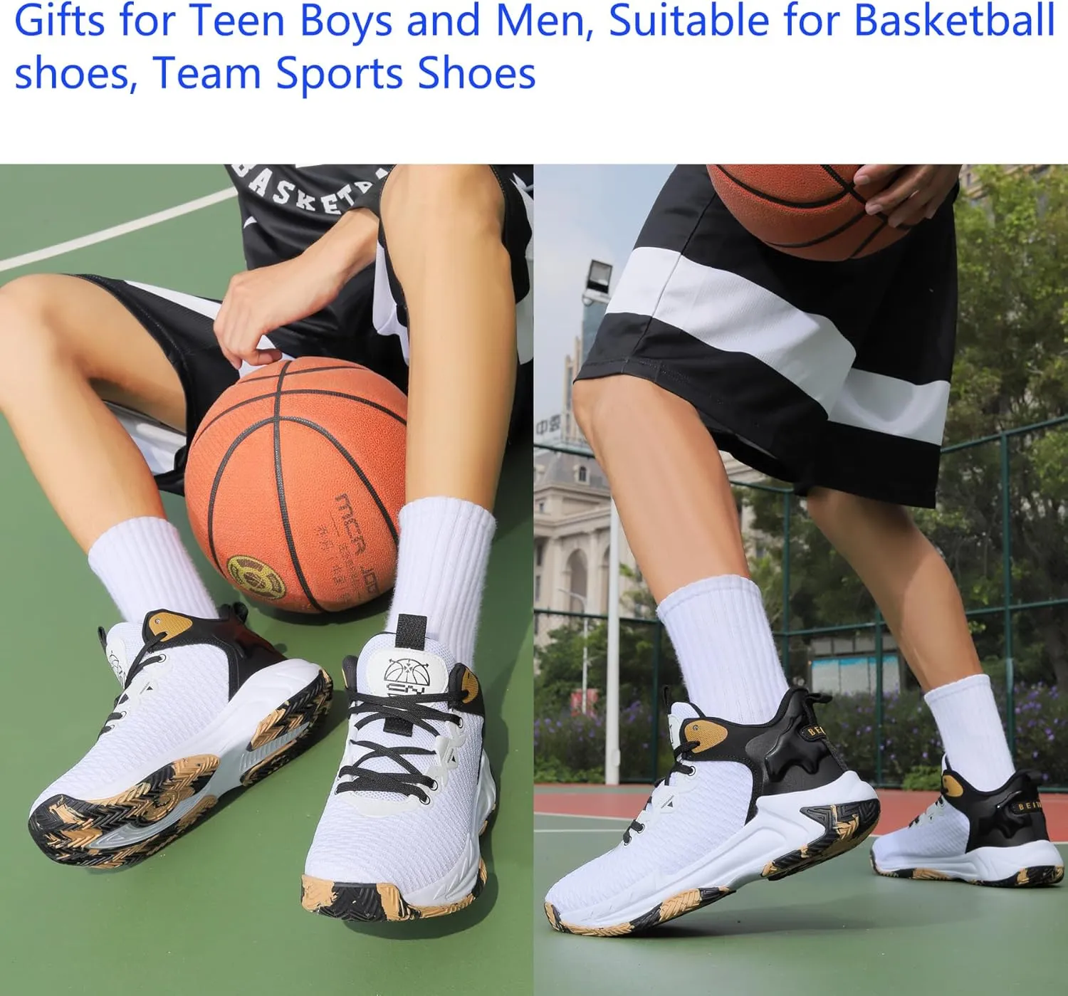 Beita High Upper Basketball Shoes for Men Sneakers Breathable Sports Shoes Anti Slip