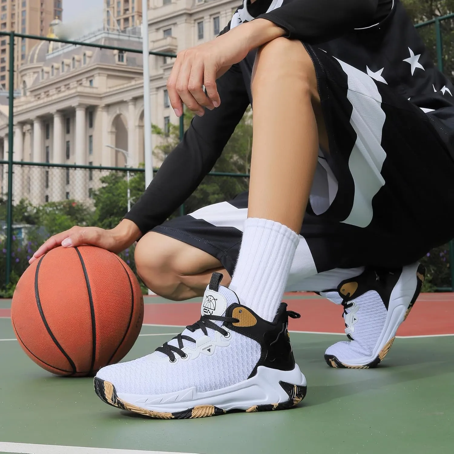 Beita High Upper Basketball Shoes for Men Sneakers Breathable Sports Shoes Anti Slip
