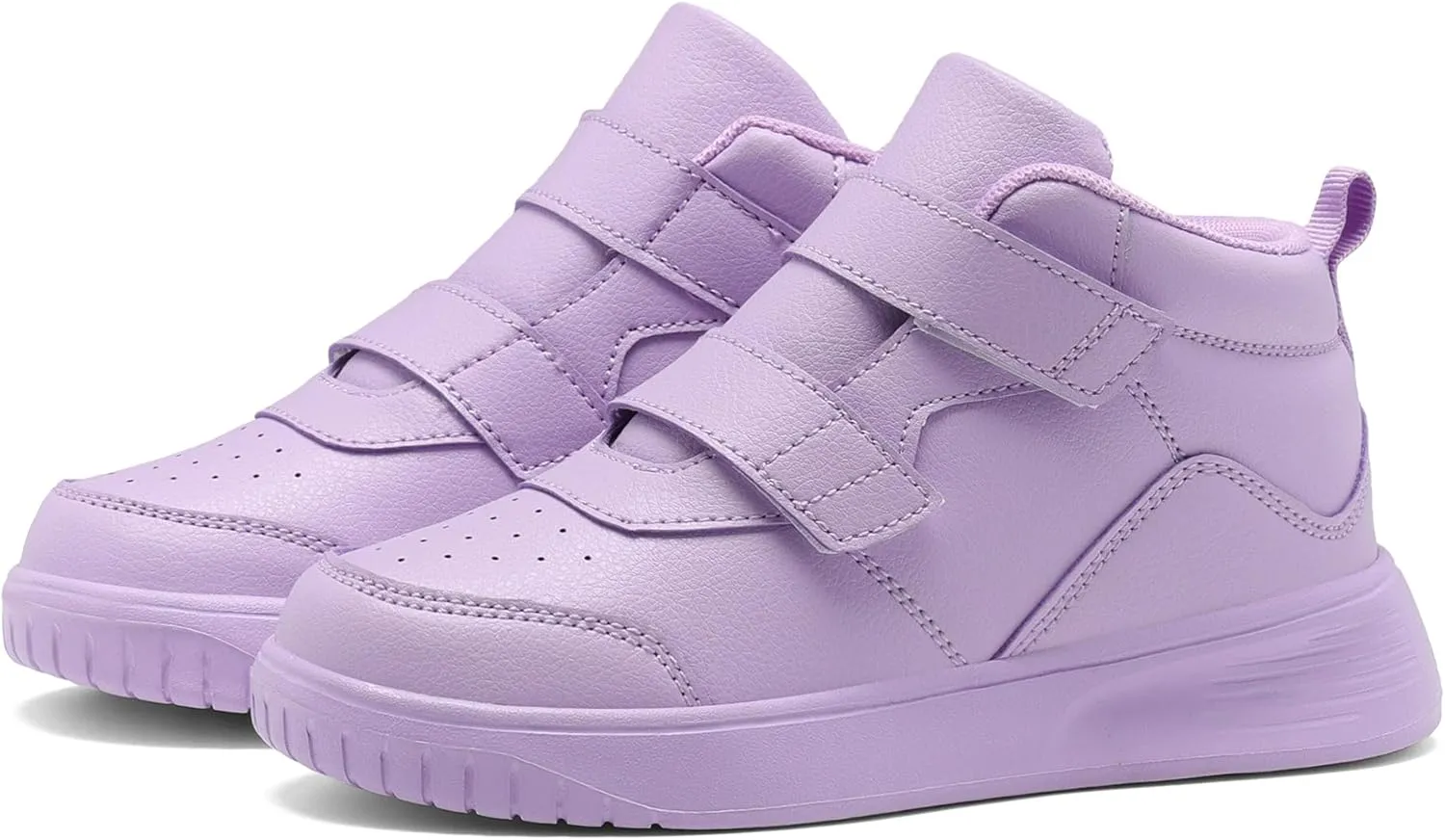 Big Girls High Top Sneakers Fashion School Shoes Light Weight Outdoor Casual Walking Kids Shoes Purple 4.5