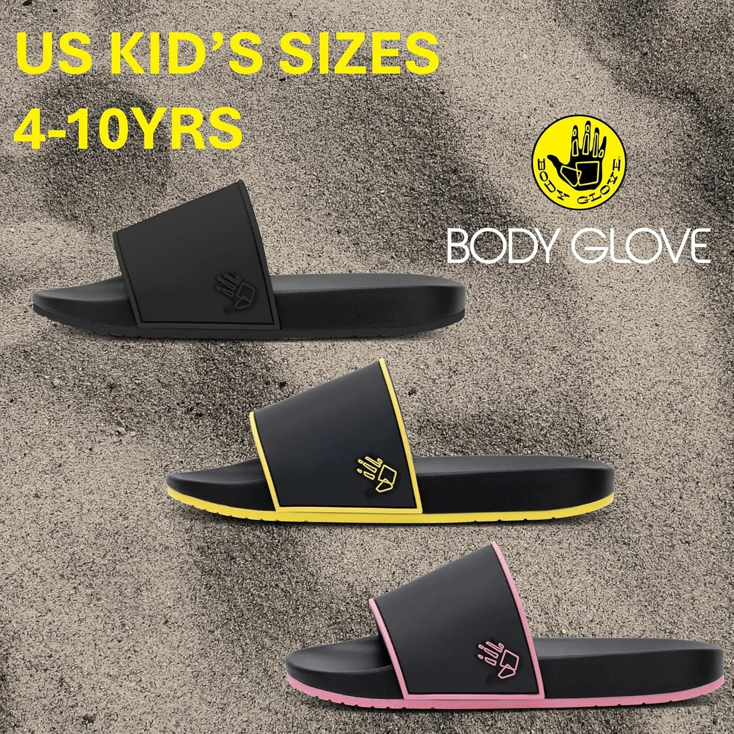 Body Glove Kids Slides, Slide Sandals for Boys and Girls