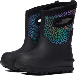 BOGS Neo - Classic Rainbow Leopard (Toddler/Little Kid/Big Kid) Black Multi 11 Little Kid M