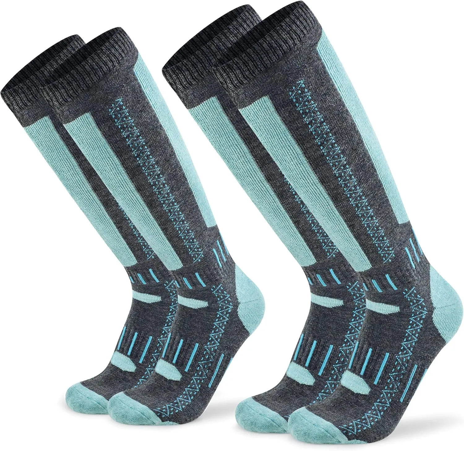 Busy Socks Merino Wool Ski Socks for Men Women, Winter Warm Socks for Skiing, Snowboarding, Outdoor Sports Cold Weather