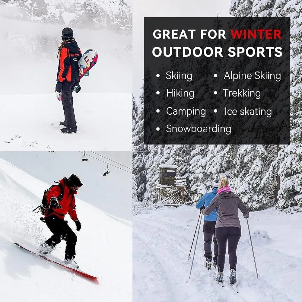 Busy Socks Merino Wool Ski Socks for Men Women, Winter Warm Socks for Skiing, Snowboarding, Outdoor Sports Cold Weather
