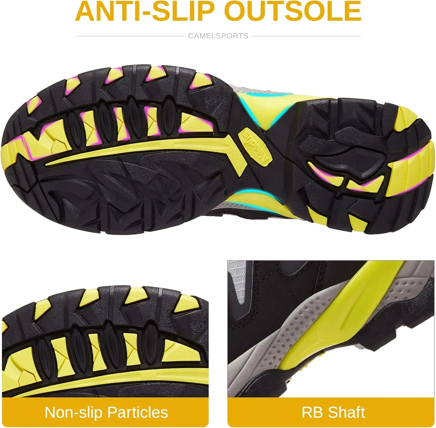 CAMELSPORTS Women's Hiking Shoes Waterproof Lightweight Trail Running Shoes Non-Slip Breathable Outdoor Sneakers for Trekking Walking