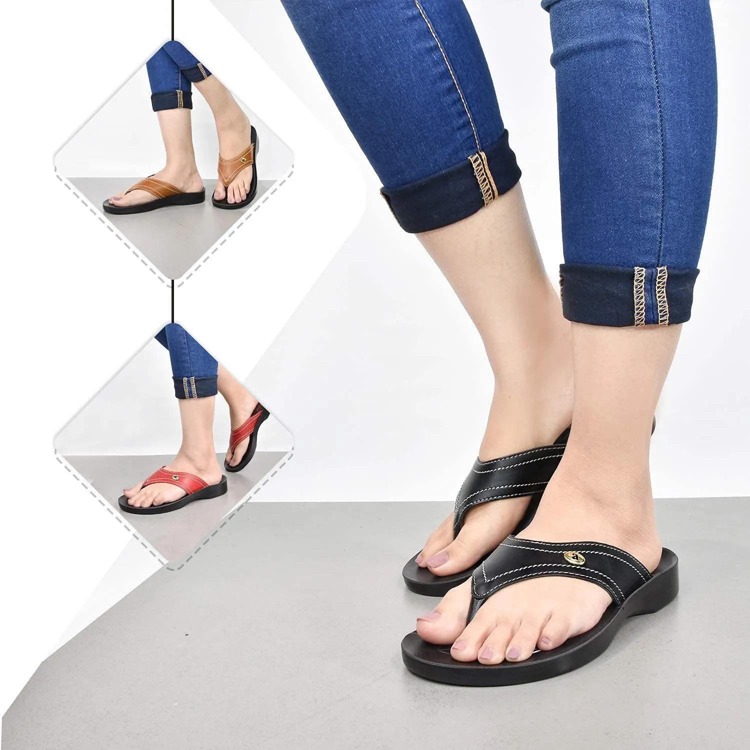 Casual Women’s Comfortable Flip Flops with Arch Support