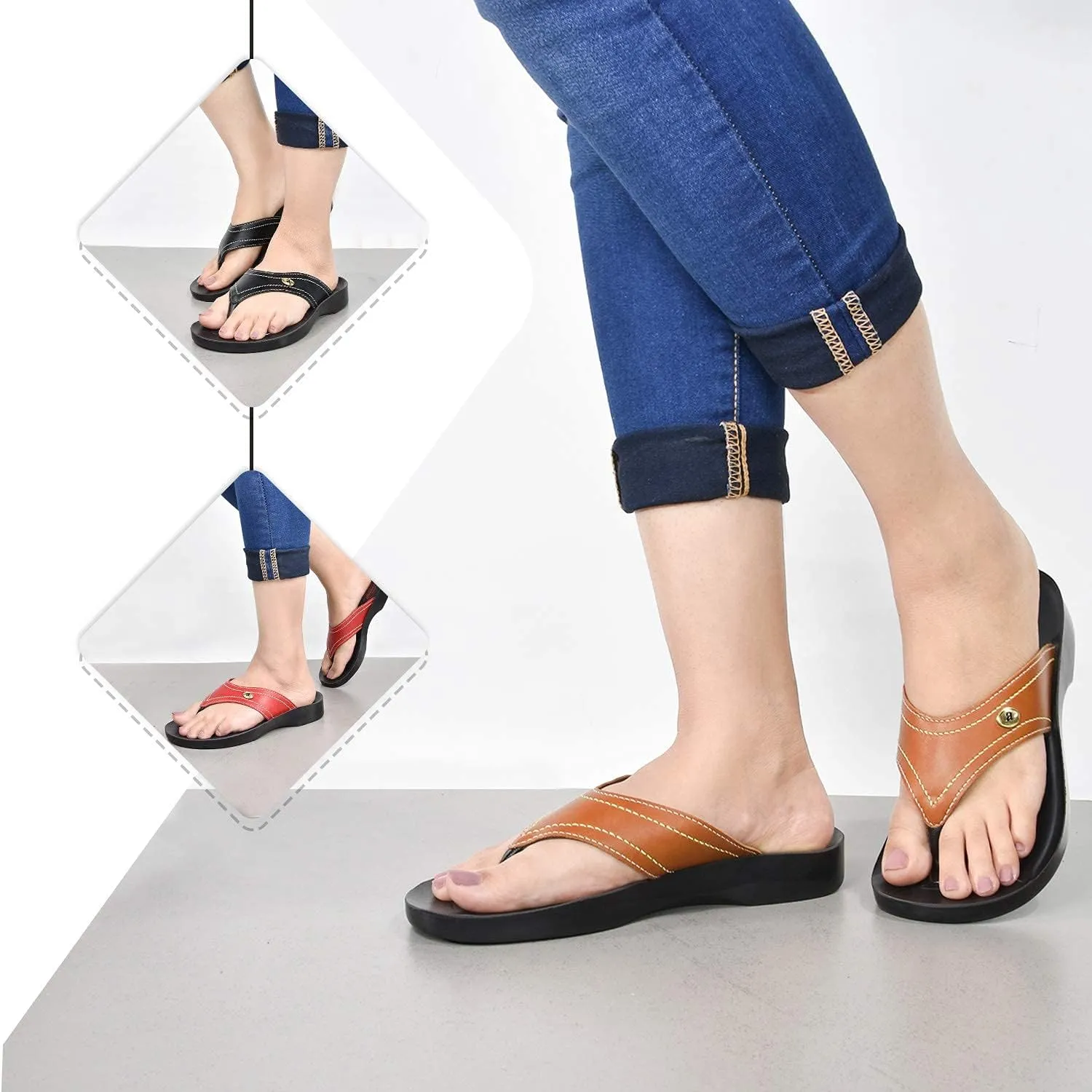 Casual Women’s Comfortable Flip Flops with Arch Support