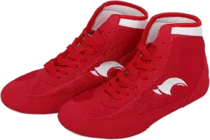 Children's Wrestling Shoes High Top Training Boxing Shoes Girls Boys Gym Round Toe Non-Slip Breathable Shoes