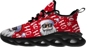 Ciadoon Christmas Shoes for Women Men Road Running Walking Tennis Breathable Lightweight Sneakers Santa Shoes Gifts for Men Women