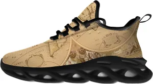 Ciadoon World Map Shoes for Women Men Road Running Walking Tennis Athletic Lightweight Sneakers World Flag Shoes Gifts for Men Women
