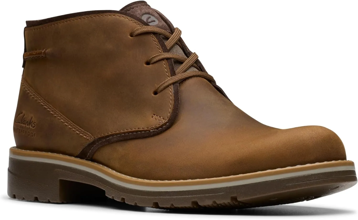 Clarks Mens Morris Peak Leather Outdoor Hiking Boots