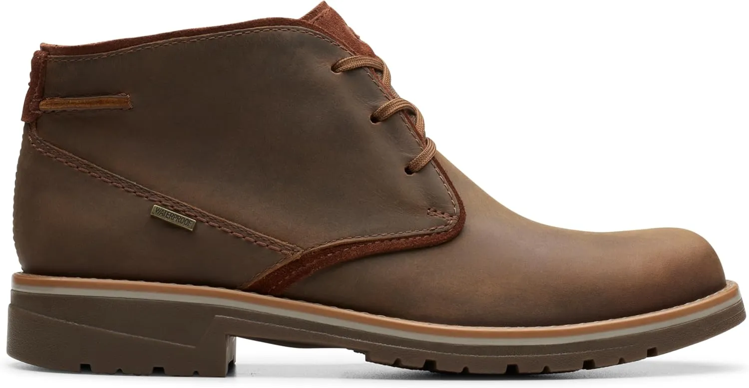 Clarks Mens Morris Peak Leather Outdoor Hiking Boots