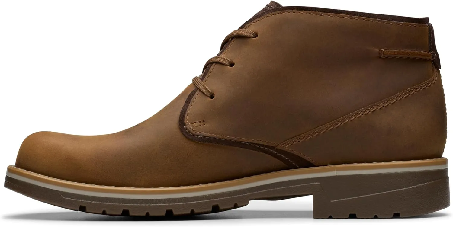 Clarks Mens Morris Peak Leather Outdoor Hiking Boots