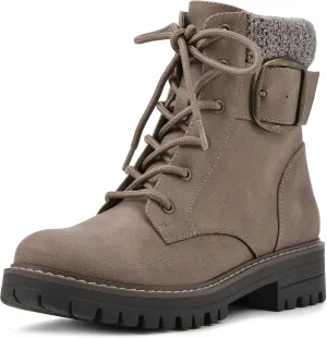 CLIFFS BY WHITE MOUNTAIN Women's Shoes Mentor Block Heeled Lace-Up Ankle Bootie