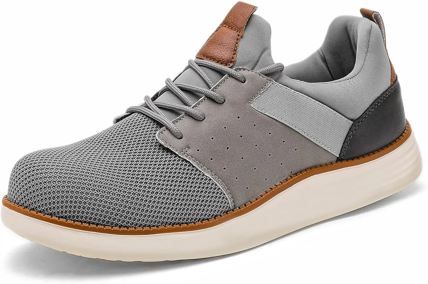 CLOAKA Men's Shoes Steel Toe Shoes for Men Mesh Slip On Work Casual Safety Walking Puncture Proof Sneakers
