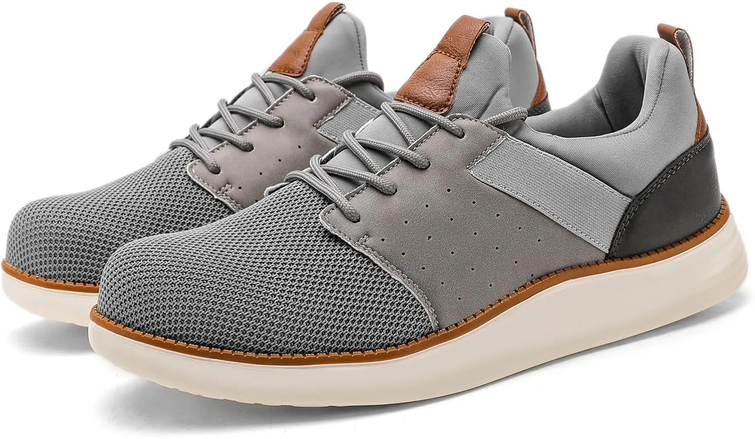 CLOAKA Men's Shoes Steel Toe Shoes for Men Mesh Slip On Work Casual Safety Walking Puncture Proof Sneakers