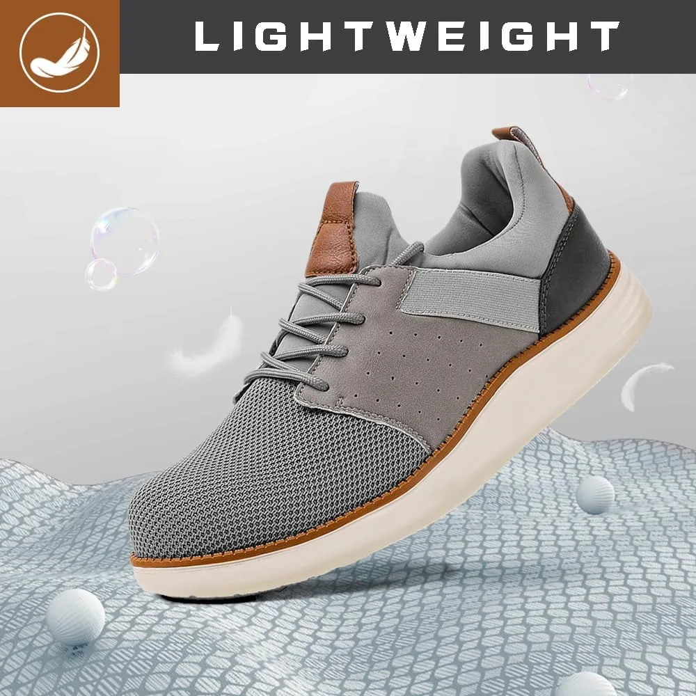 CLOAKA Men's Shoes Steel Toe Shoes for Men Mesh Slip On Work Casual Safety Walking Puncture Proof Sneakers