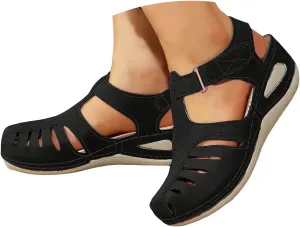 Closed Toe Wedges Heels for Women Dressy Summer 2025 Womens Sandals Wedge Shoes Comfortable Ankle Strap Platform Sandal Casual Bohemia Gladiator Outdoor Wedges for Vacation Party