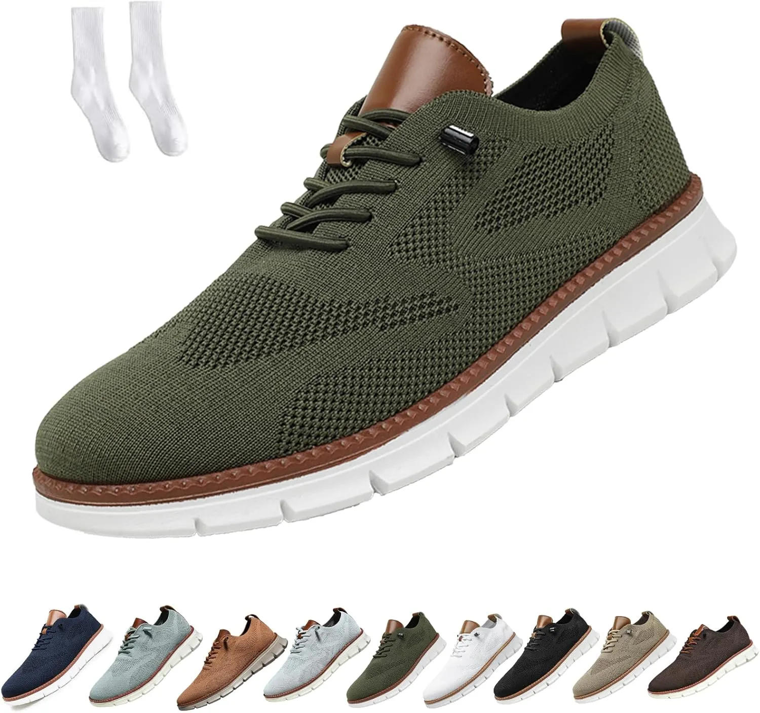 Comfofeet Ultra Comfortable Orthopedic Shoes, Breeze Mens Casual Fashion Walking Mesh Sneakers, Lightweight Soft Sole