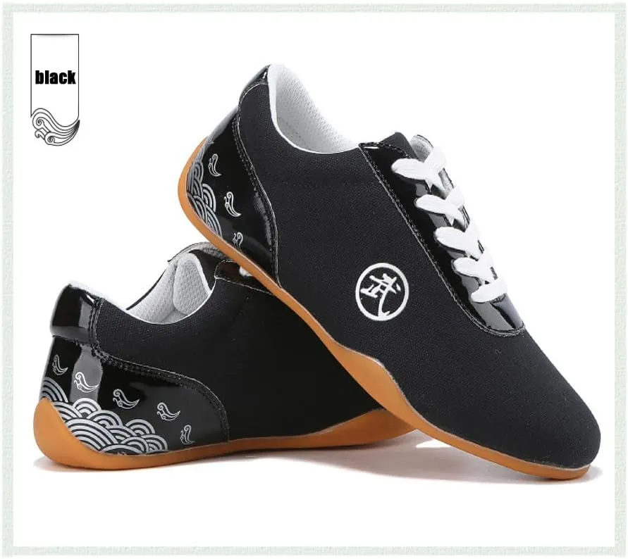 Comfortable Lightweight Taekwondo Training Sports Shoes,Karate Boots Taekwondo Martial Arts Sparring Boxing Boots Tai Chi Foot Protection Boots Soft,