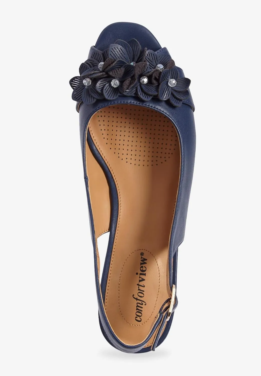Comfortview Women's Wide Width The Rider Slingback