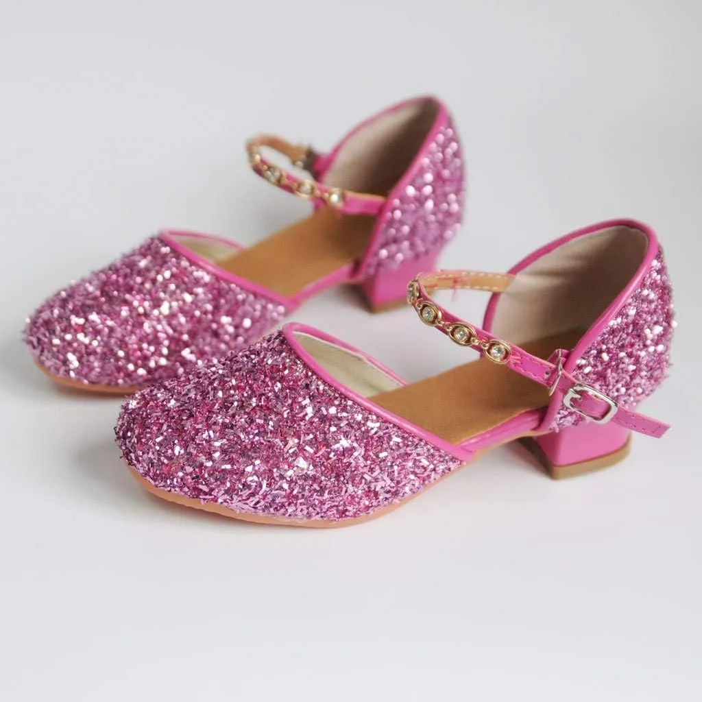 CsgrFagr Women's Prom Ballroom Latin Dance Shoes Square Dance Shoes Sandals Dressy Comfortable Wedges Women (Hot Pink, 7.5)