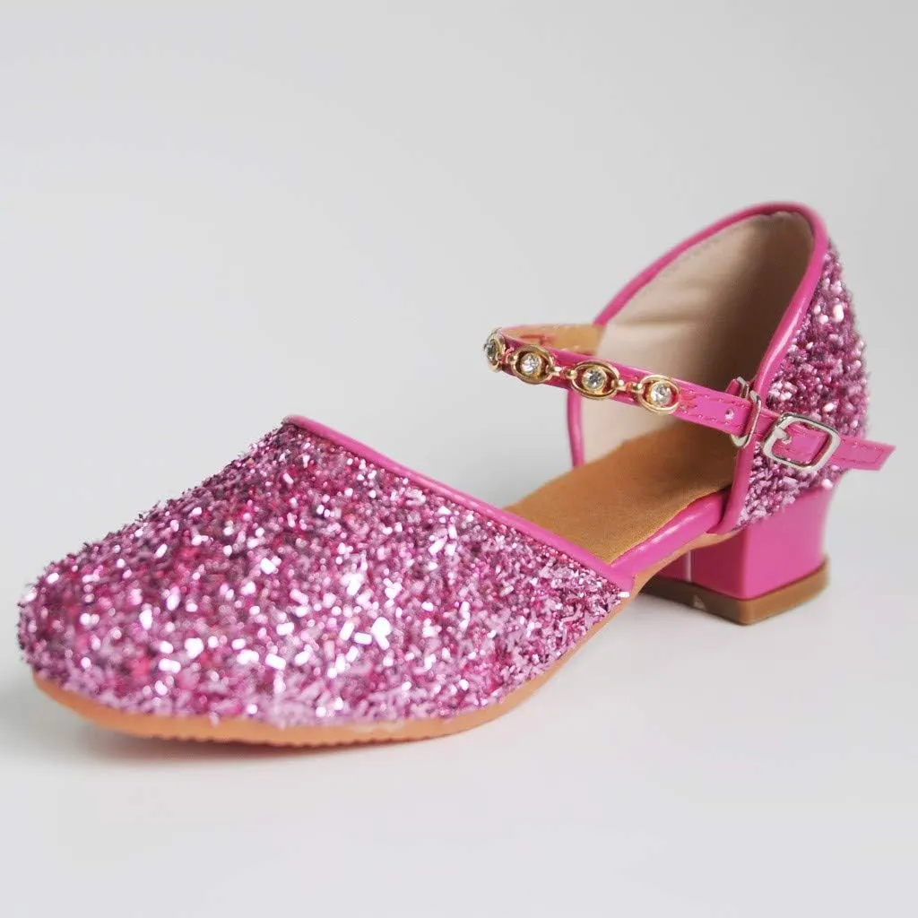 CsgrFagr Women's Prom Ballroom Latin Dance Shoes Square Dance Shoes Sandals Dressy Comfortable Wedges Women (Hot Pink, 7.5)