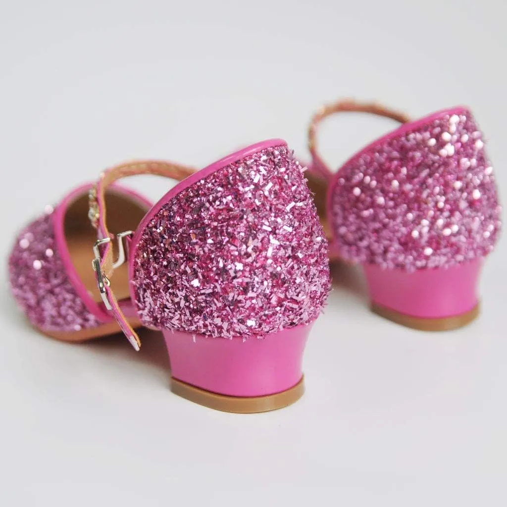 CsgrFagr Women's Prom Ballroom Latin Dance Shoes Square Dance Shoes Sandals Dressy Comfortable Wedges Women (Hot Pink, 7.5)