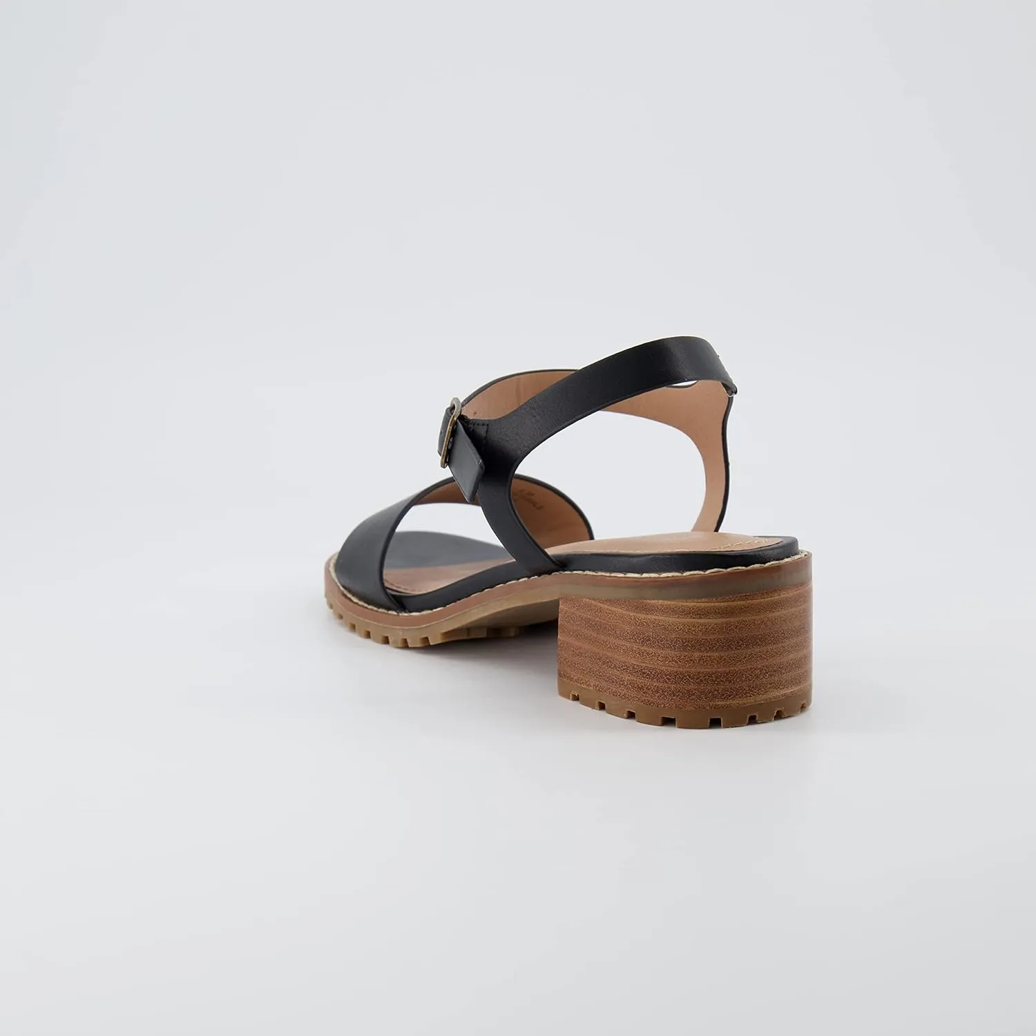 CUSHIONAIRE Flynn one band block heel sandal  Memory Foam, Wide Widths Available