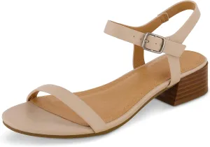 CUSHIONAIRE Women's Fontana one band block heel sandal  Memory Foam, Wide Widths Available