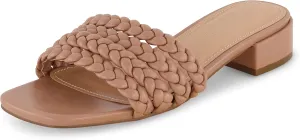 CUSHIONAIRE Women's Neary braided low block heel sandal  Memory Foam and Wide Widths Available