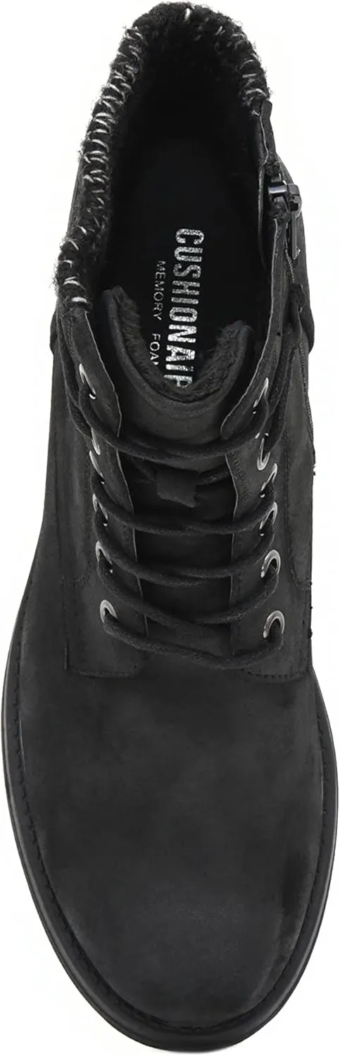 CUSHIONAIRE Women's Rena Lace up boot  Memory Foam