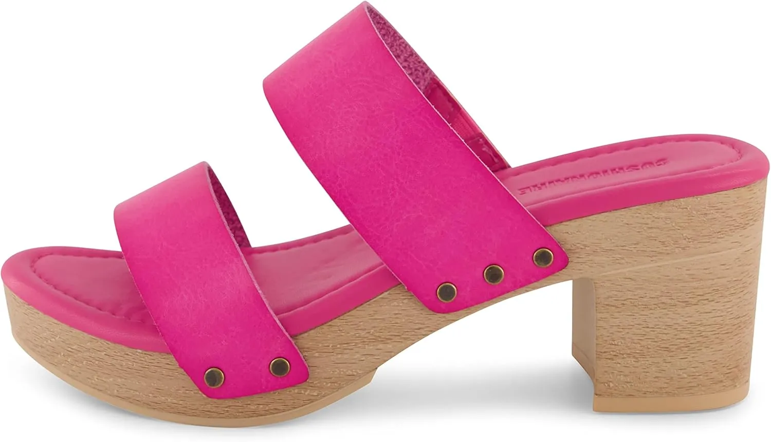 CUSHIONAIRE Women's Sky Faux Wood Sandal  Comfort Foam & LiteSole Technology