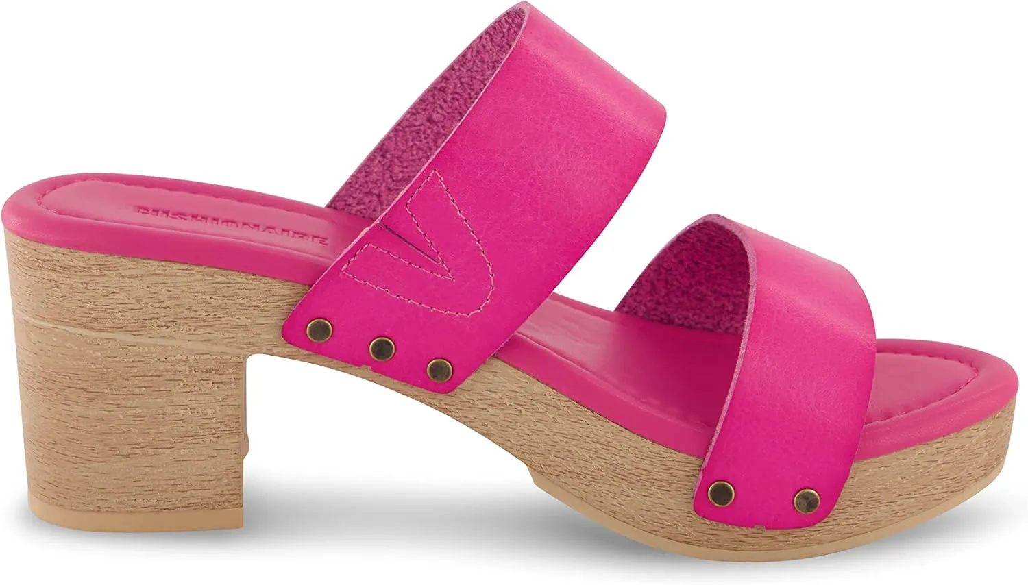 CUSHIONAIRE Women's Sky Faux Wood Sandal  Comfort Foam & LiteSole Technology